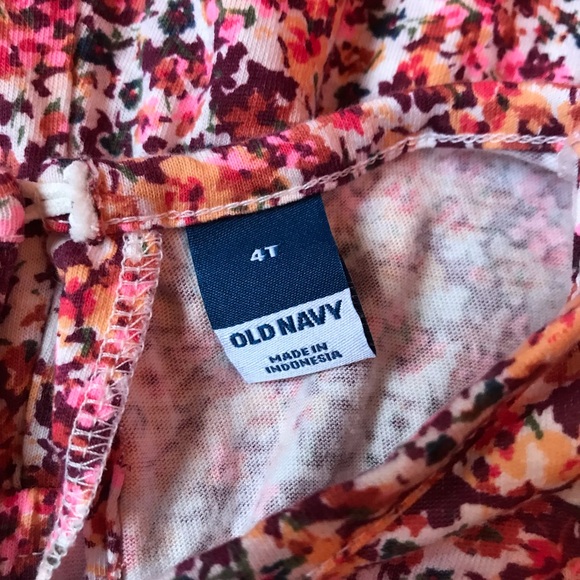 EUC, Old Navy Toddler Girl Floral cotton jumpsuit size 4T - Picture 9 of 13